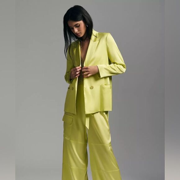 Anthropologie Hutch Satin Blazer NWT - Picture 3 of 14